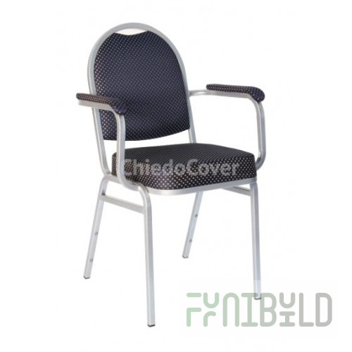 Chair on metal frame Asia 20mm with armrests