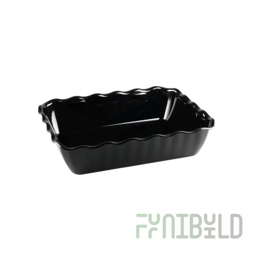 Salad bowl with wavy edges Restola 2 l, black