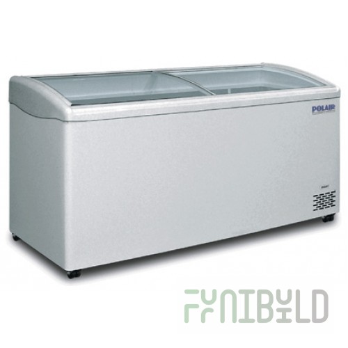 Chest freezer Polair DF150SC-S curved glass