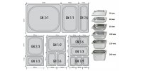 Stainless steel gastronorm containers