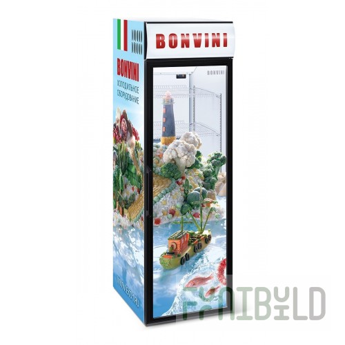 Refrigerated cabinet Snezh Bonvini 500BGK glass door