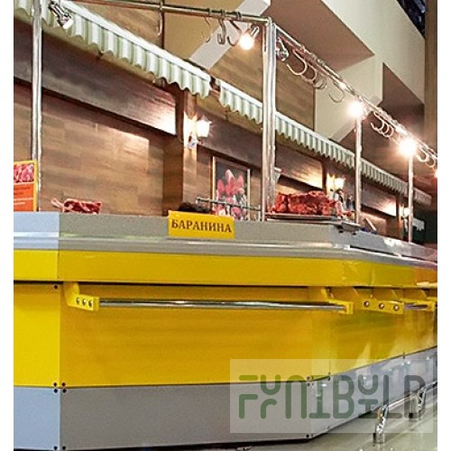 Cooled table Lida corner S trapezoid internal (with storage)