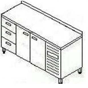 Refrigerated table TMM SHSB-K-2/2D-3Ya (1835x700x870)