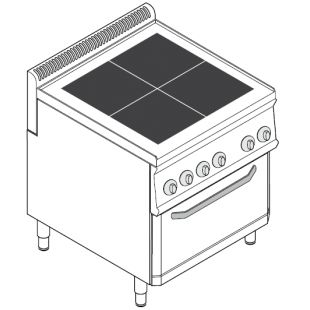 Electric stove Tecnoinox PFU70E7