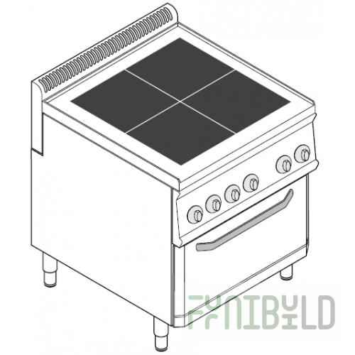Electric stove Tecnoinox PFU70E7