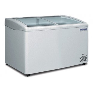 Chest freezer Polair DF140SC-S curved glass
