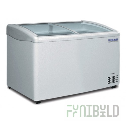 Chest freezer Polair DF140SC-S curved glass