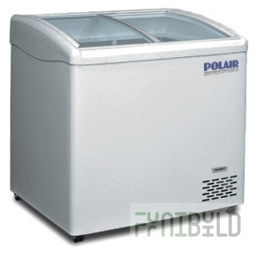 Chest freezer Polair DF120SC-S curved glass