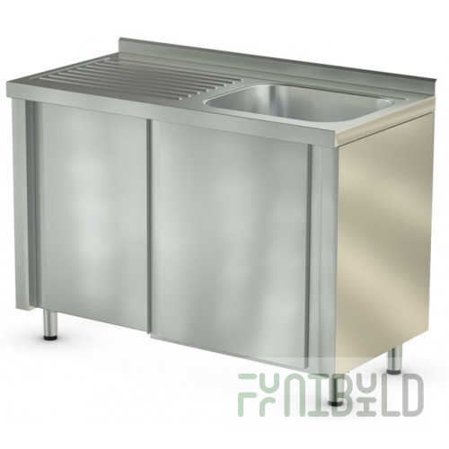 Table-cabinet with bath Atesi STM-1/1200/600 bath on the right