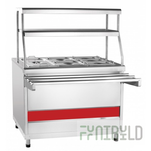 2-course chafing dish Abat EMK-70KM with heated shelves