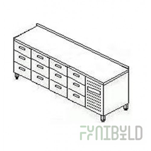 Refrigerated table TMM SKhSB-2/12Ya (2280x600x870)