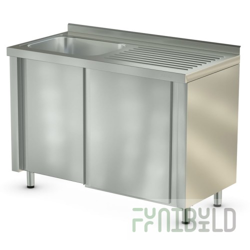 Table-cabinet with bath Atesi STM-1/1200/600 bath on the left