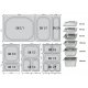 Lids for gastronorm containers made of stainless steel