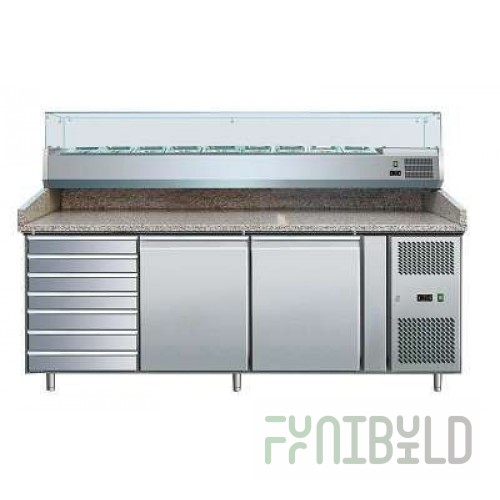 Cooleq PZ2610TN-VRX380 Pizza Refrigerator Table
