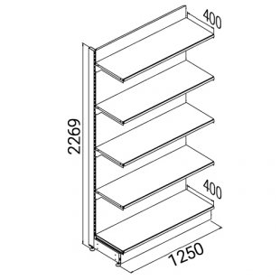 SK037P \ Wall-mounted rack with shelves