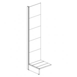 Wall-mounted rack without shelves