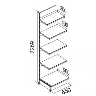 SK003P \ Wall-mounted rack with shelves