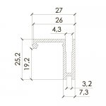 2 \ Single perforated aluminum profile