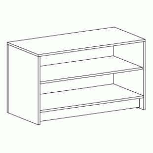 Pedestal with shelf <b>*</b>