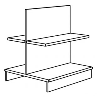 Low gondola (chipboard shelves)