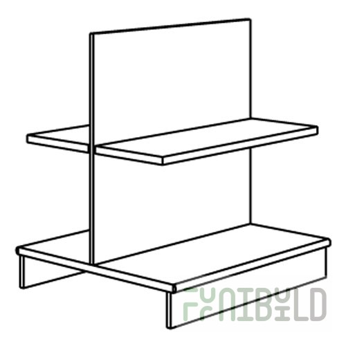 Low gondola (chipboard shelves)