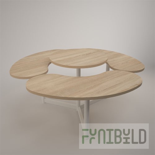 Two-tier demonstration table (chipboard)