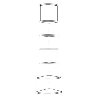 Corner rack, external (chipboard shelves)