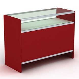 Glass top counter