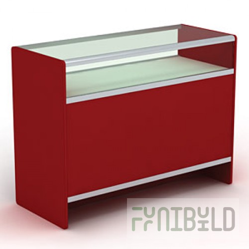 Glass top counter
