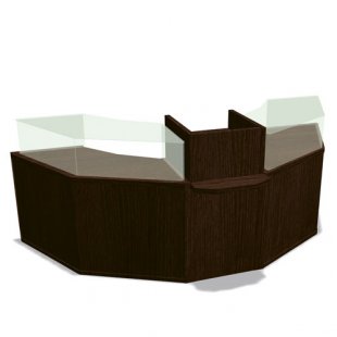 NES.0015 \ Semicircular reception with glass counter