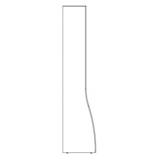 Side panel of corner internal shelving, left