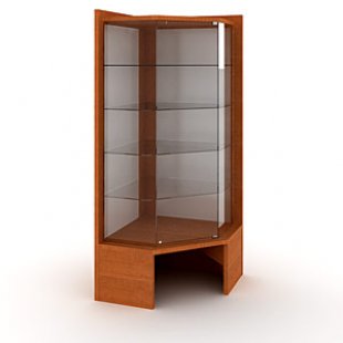 OVG191-VA \ Showcase with shelves and back wall made of frosted plexiglass