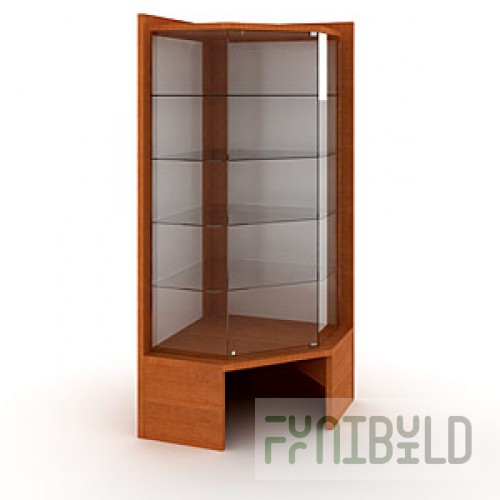 OVG191-VA - Showcase with shelves and back wall made of frosted plexiglass