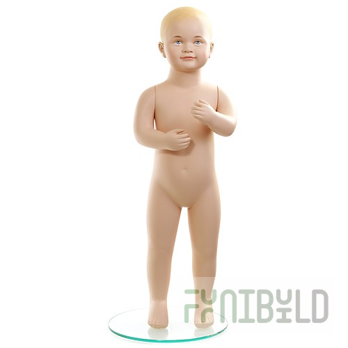 Baby 1 - Child mannequin, sculptural (with make-up)