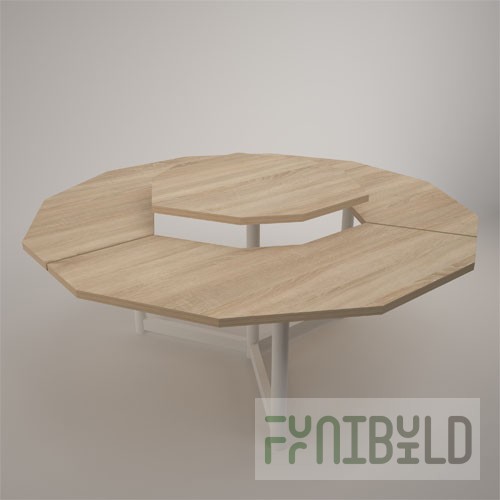 Two-tier demonstration table (chipboard)
