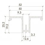 3 \ Double perforated aluminum profile