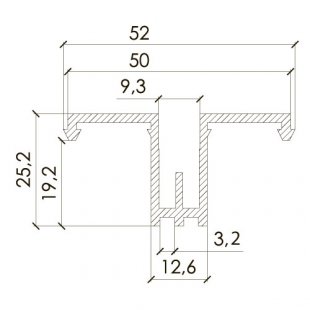 3 \ Double perforated aluminum profile