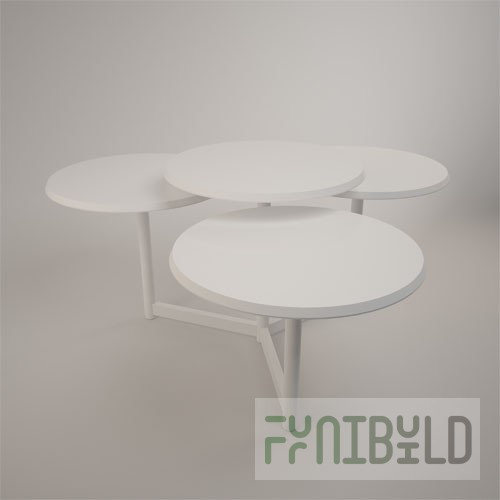 Two-tiered demonstration table (MDF with painting)