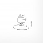 Price tag holder on a round stand BASA CLIP leg 0mm