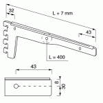 NX-24 - Reinforced shelf bracket