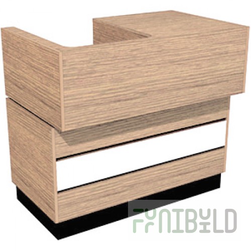 Blind counter with space for a cash register