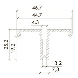 1 \ Single perforated aluminum profile