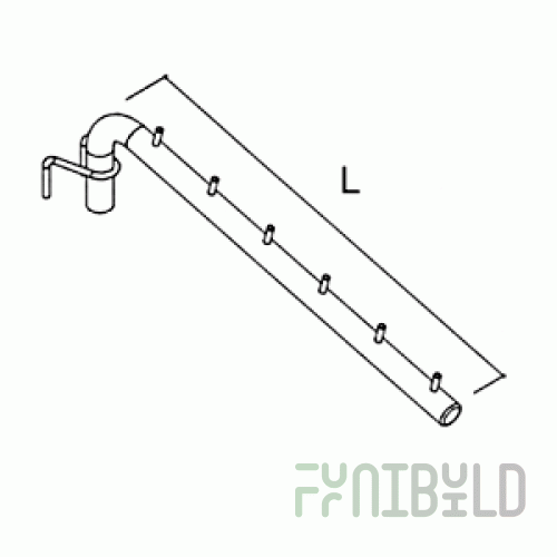 HP-42 - Inclined holder 6 hooks for HP-8