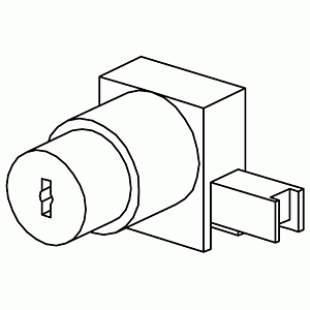 Lock in profile 97085 for sliding doors to roller 16001