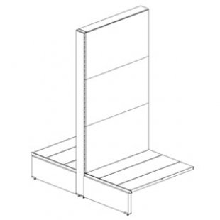 Island shelving (gondola) without shelves