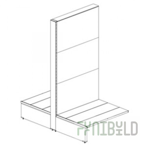 Island shelving (gondola) without shelves