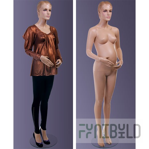 L-108 - Female mannequin, pregnant (with makeup)