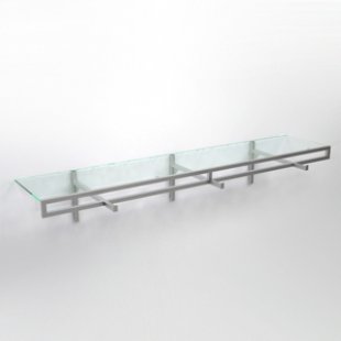 NK20.004.1800.GL \ Universal wall hanger with transparent glass shelf L1800