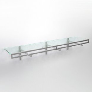 NK20.004.1800.GL \ Universal wall hanger with transparent glass shelf L1800