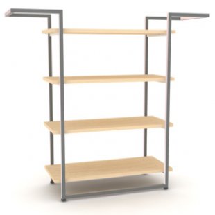 NK 205.DSP \ Rack with 2 hangers and chipboard shelves